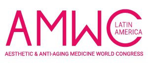 Logo de AMWC, Aesthetic & Anti-Aging Medicine World Congress Latin America